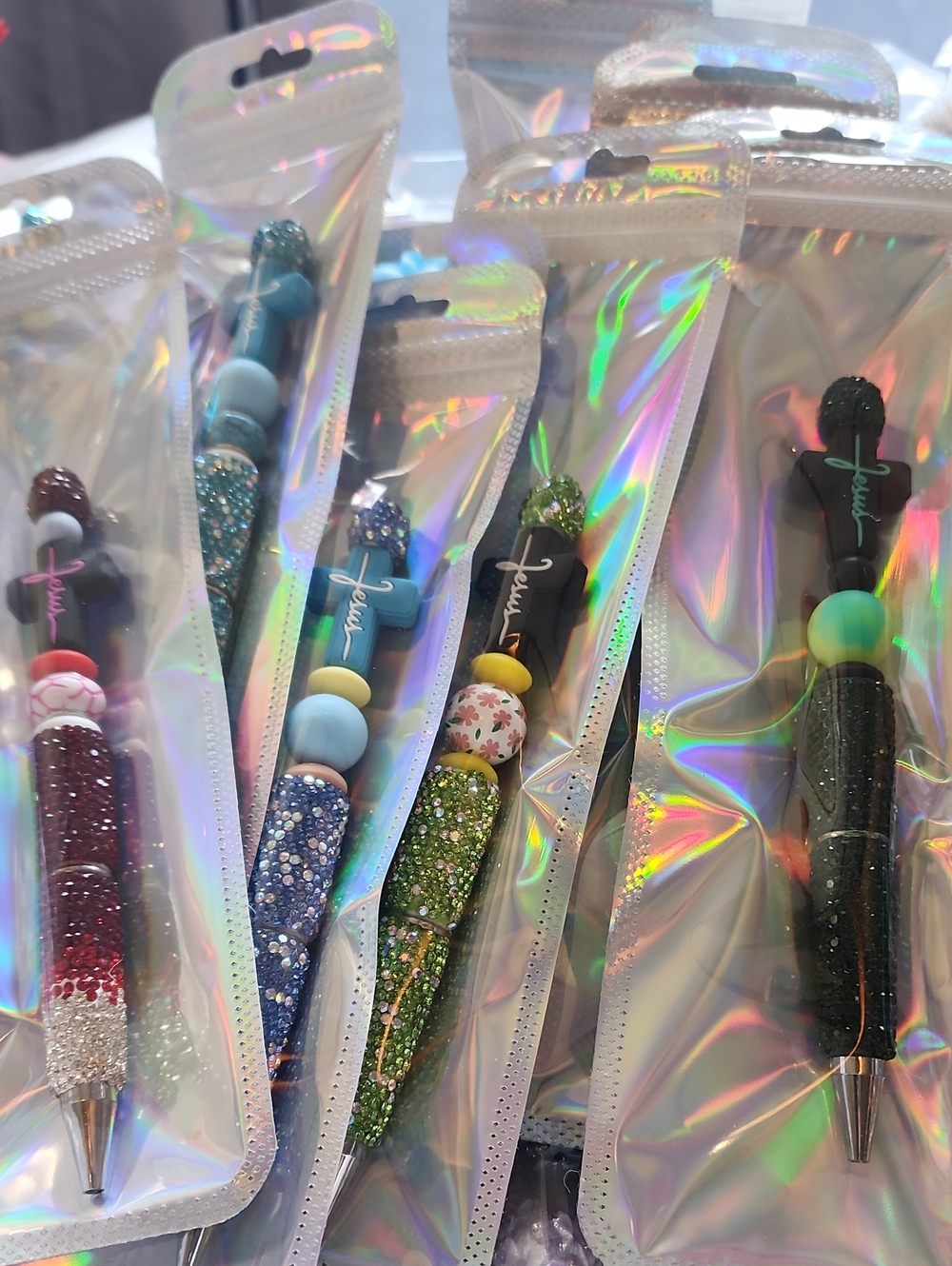 25 Religous Beaded Pens